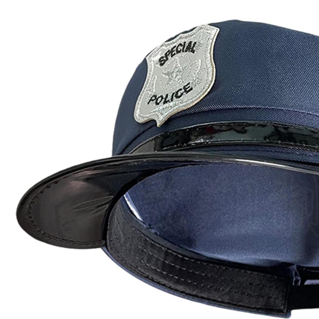 Children Police Hat Headdress Kids Police Officer Costume Hat for Halloween Fancy Dress Pretend Play Carnival Stage Performance