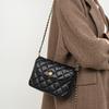 Leather Shoulder Bag New Diamond Chain Bag Women's Messenger Bag Fashionable Versatile Leather Women's Bag