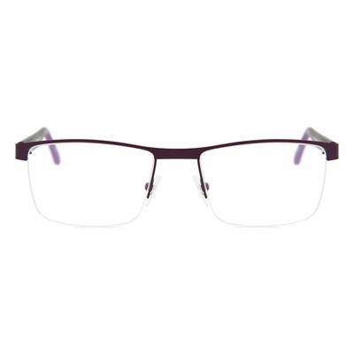 Semi Rimless Rectangle Purple Smartbuy Collection Tim 982g Fashion Unisex Eyeglasses
