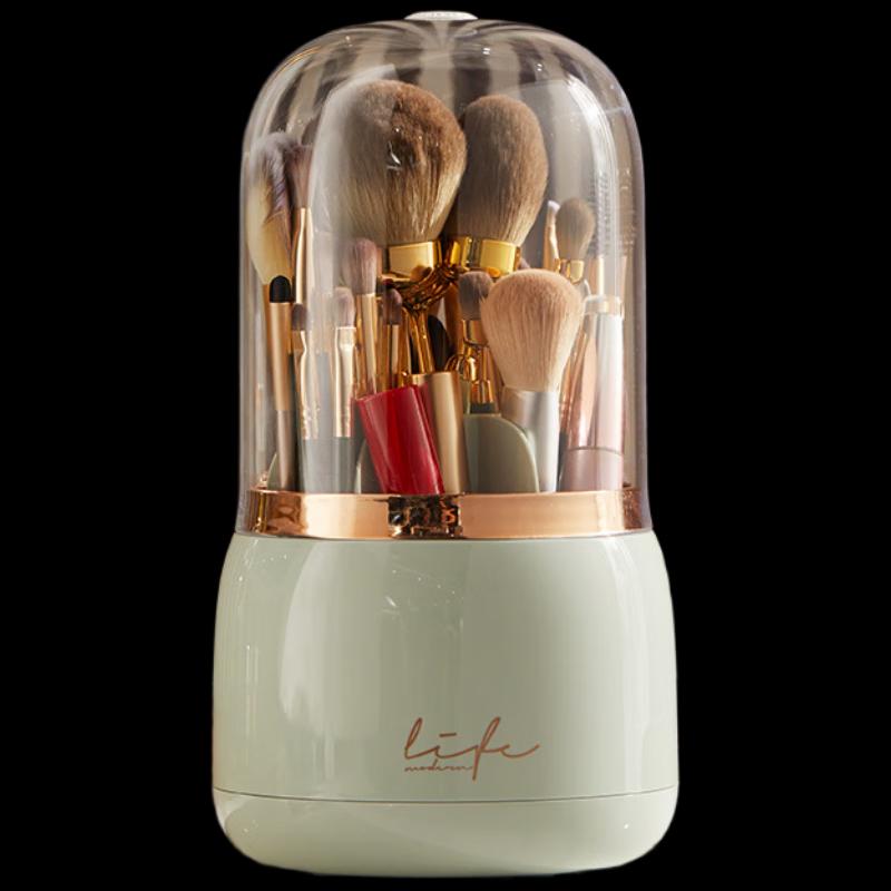 Wutuo 360 Rotating Transparent Makeup Brush and Pencil Holder - 2 Pack