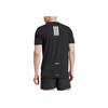 adidas Retro Sports Letter Logo Round Neck Slim Fit Striped Quick-Dry Short Sleeve T-Shirt Men Tops Black JJ1438