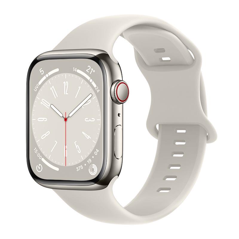 Apple Watch Silicone Sport Strap with Figure 8 Buckle for iWatch 11 Ultra/S10 Unity Flower Design