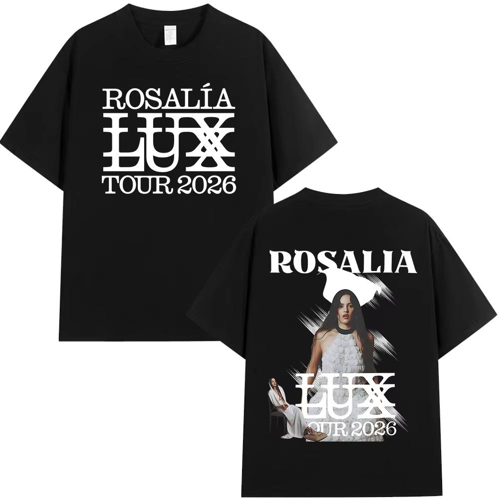 Rosalia LUX Tour 2026 Merch T Shirts Mens Women Clothing Casual pure Cotton Tshirt Fashion Harajuku Short Sleeve Tshirts