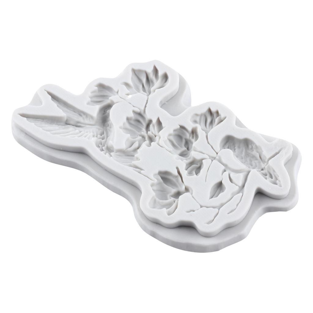 Hummingbird Silicone Mold Chrysanthemum Flower Fondant Molds Cake Decorating Tools Cupcake Topper Candy Sugar Craft Gum Paste Polymer Clay