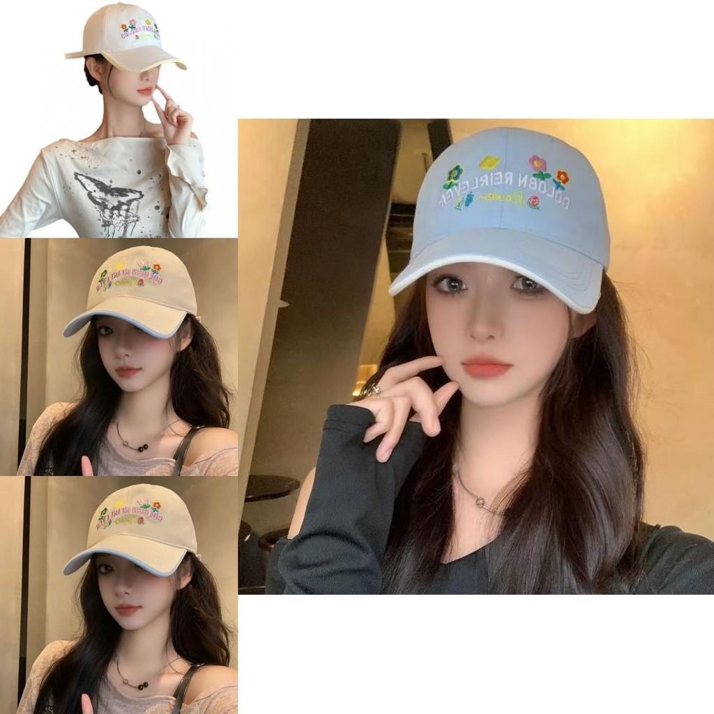 Delightful Yellow Floral Embroidered Baseball Cap For Women Casual And Cute Style