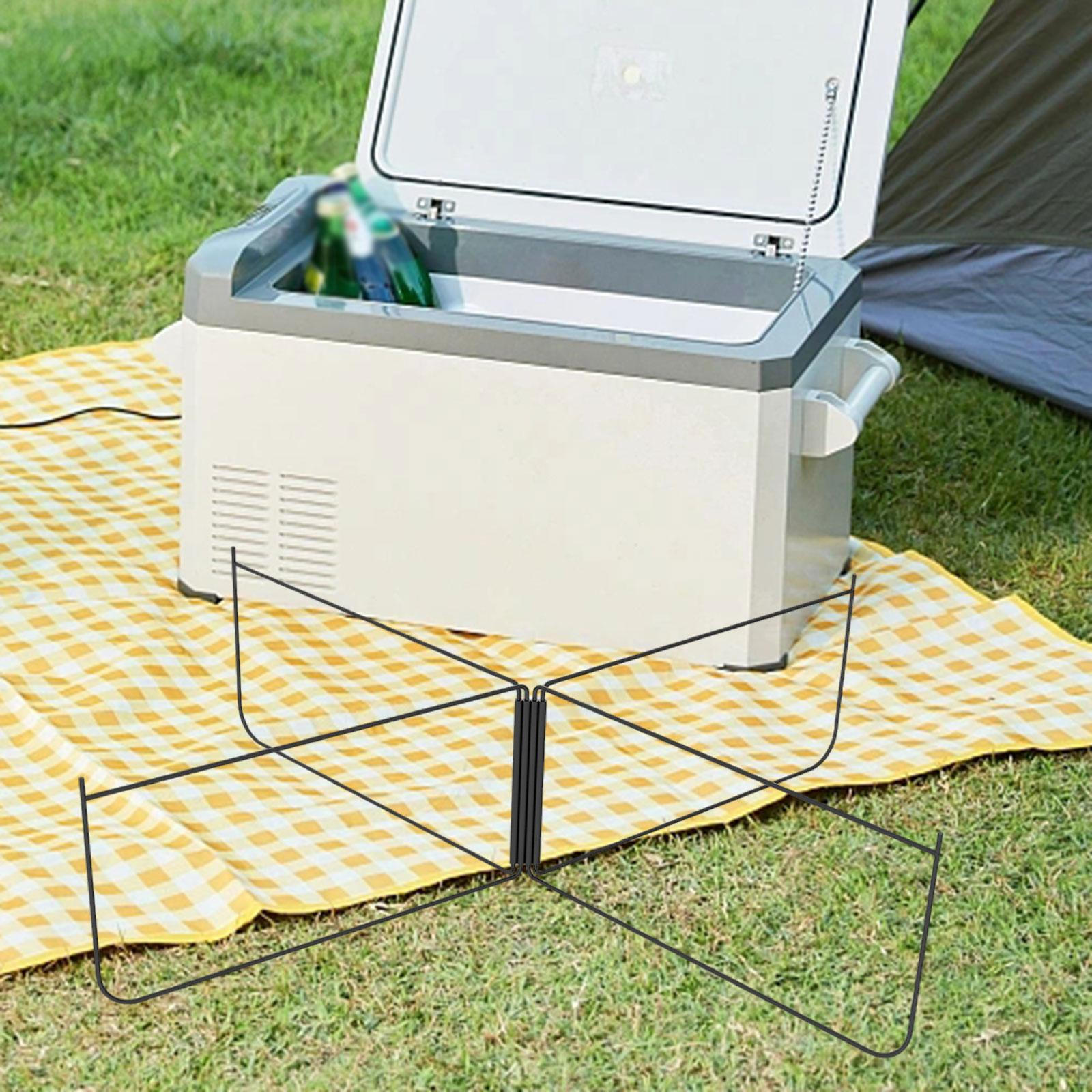 

Складная подставка для холодильника, держатель для ледяной коробки, нержавеющая сталь, универсальный держатель для багажа Black Straight