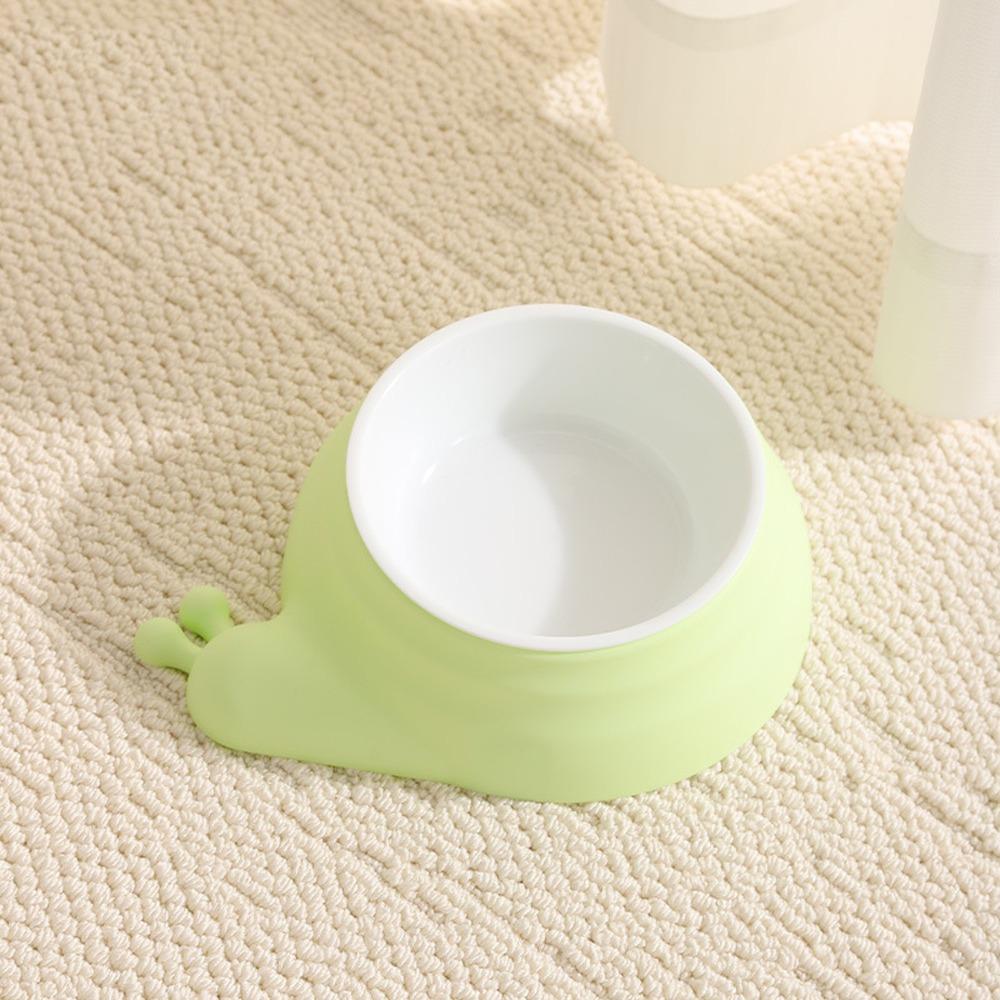 

Stainless Steel Pet Cat Feeder Bowl Snail Shap Anti-spill Food Water Bowls Anti-leakage Non-slip Cat Water Feeder Outdoor Use