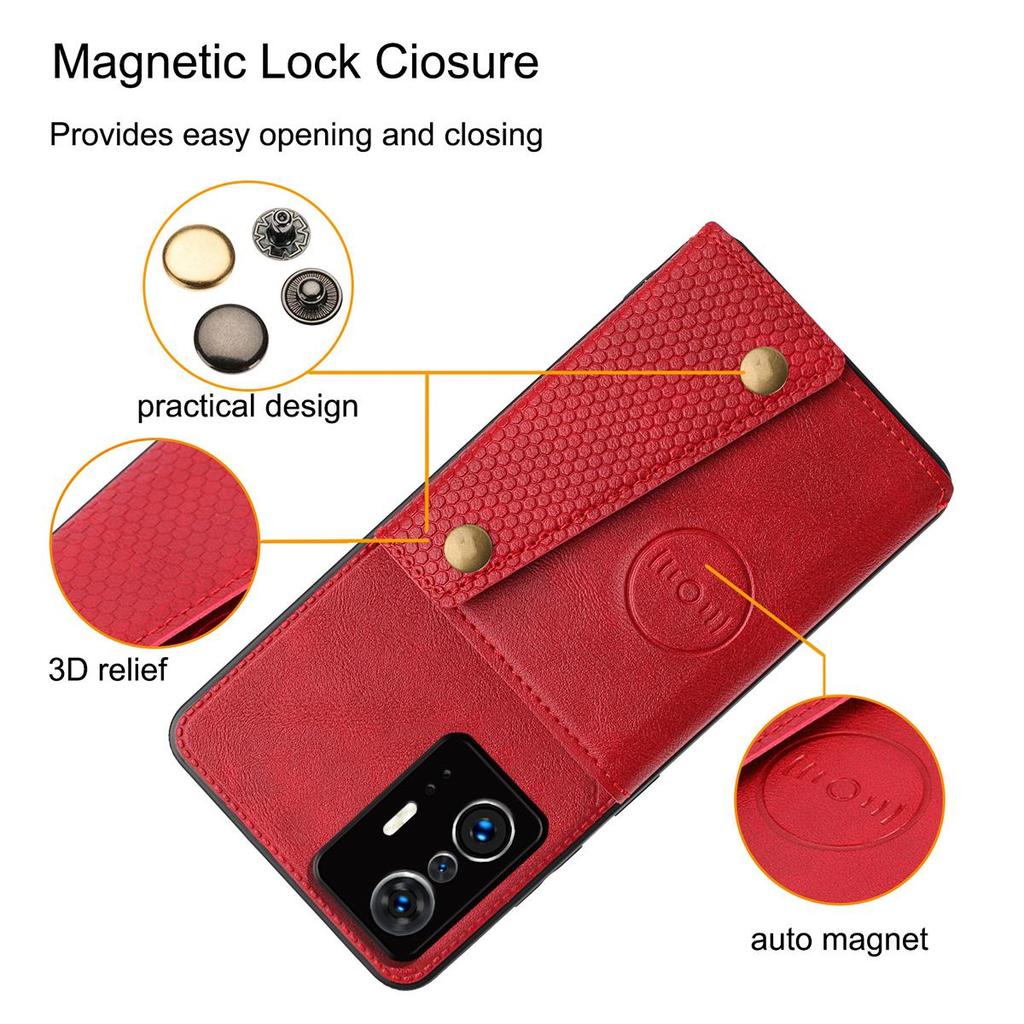 PU Leather Wallet Phone Case for Xiaomi 11T Pro,11T Multiple Card Slots Dual Metal Button Closure Shockproof Full‑Body Protective Cover