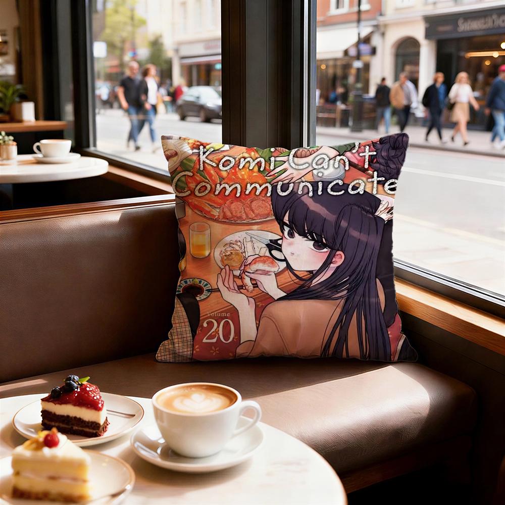 Anime Komi Cant Communicate Cushion Cover Decorative Cushions Covers Cover Sofa x Pillow Piece x x Pillowcase