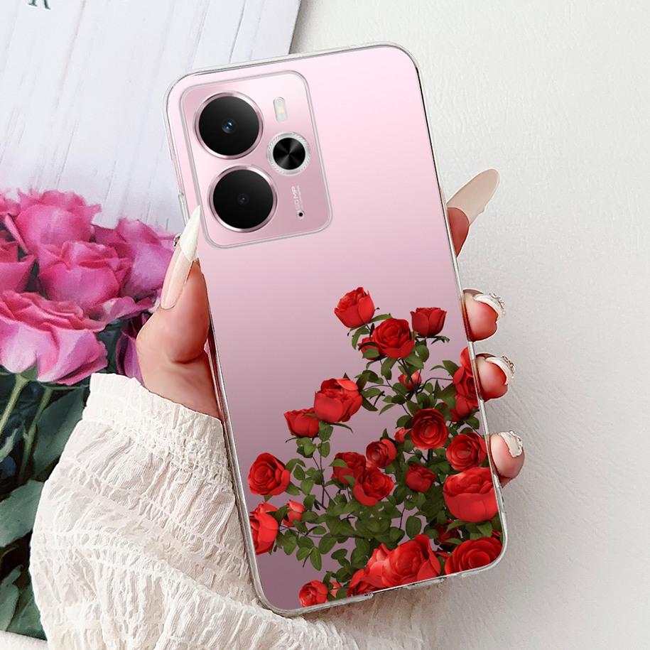 For Realme 14 5G Case Realme 14T Cover RMX5078 RMX5075 Shockproof Silicone Soft TPU Flower Bumper For Realme14 14 T Phone Shells