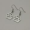 European & American Minimalist Punk Bear Paw Dangle Earrings - Versatile Retro Street Style