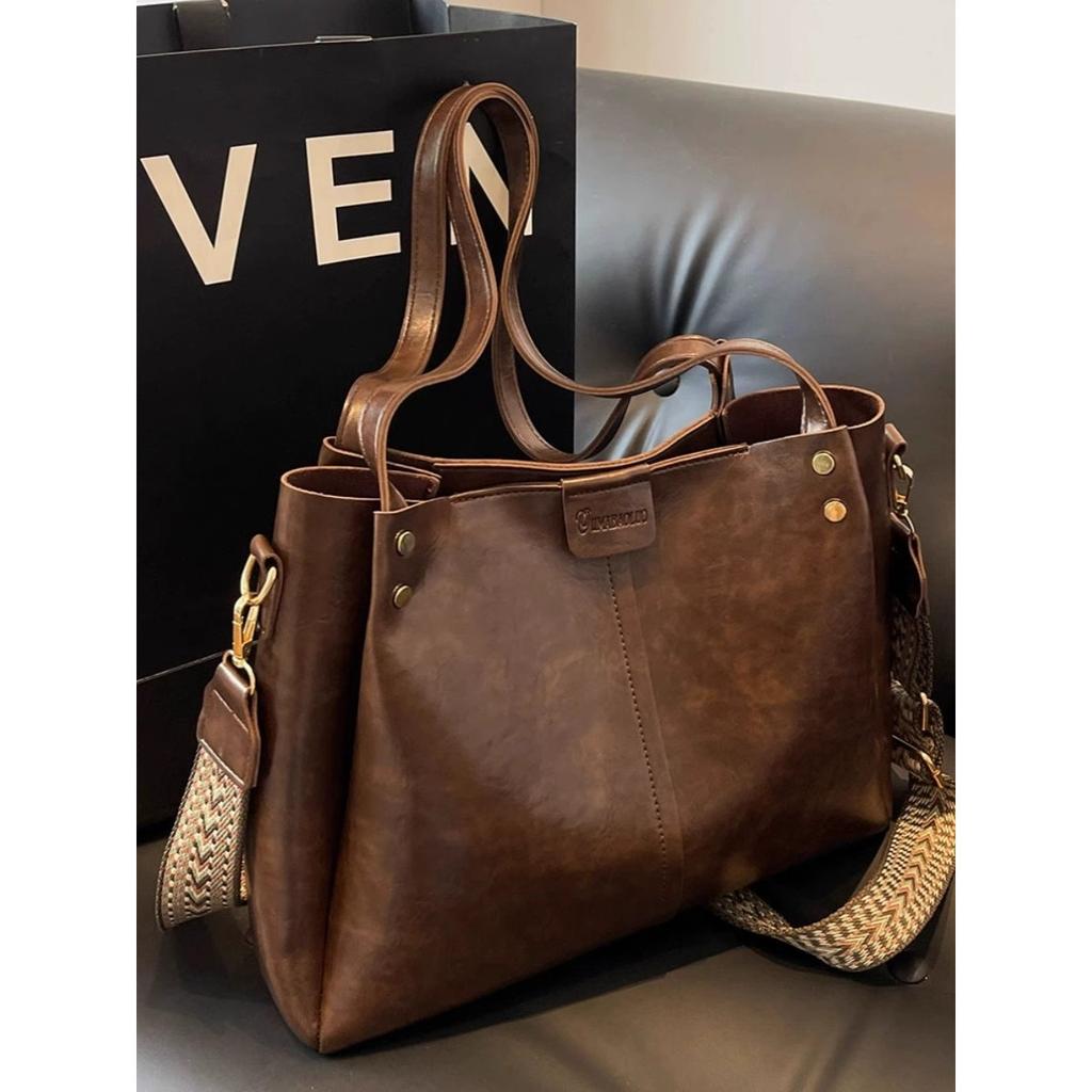 Commuting versatile underarm large-capacity bag women's 2025 new spring and summer Korean version retro fashion tote bag shoulder bag