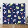 Curtains Bedroom Curtains Digital Printing Astronaut Planet Starry Sky Blackout Curtains
