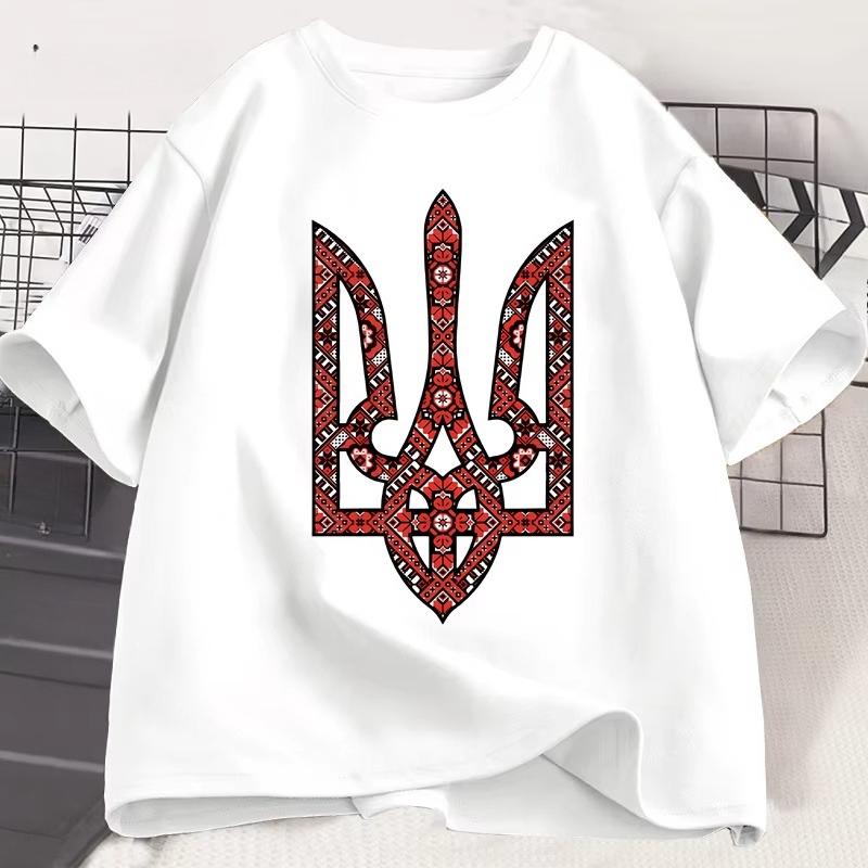 T Shirt Men Women Harajuku Cotton Short Sleeve T-shirt Ukrainian T Shirts Man Clothes Tops M