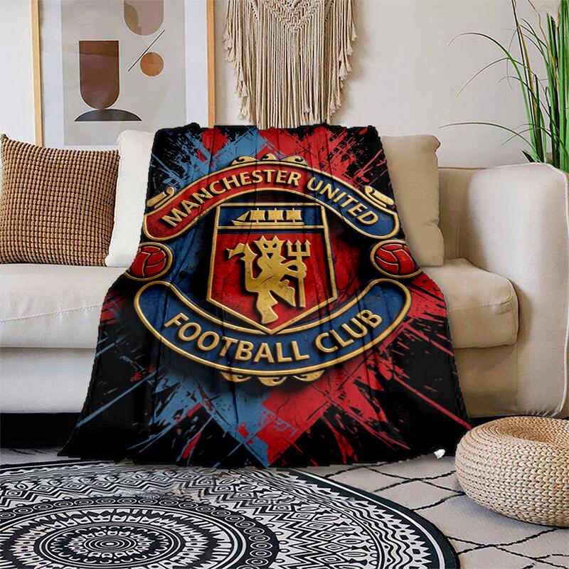 Manchester Crest Artwork Blanket Sofa Blanket Blanket Digital Printing Sheet Office Rest Blanket