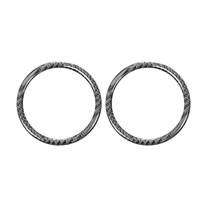 For BMW 3 Series E90 2005-2012 Car Accessories Carbon Fiber Interior Car Door Horn Decoration Ring Trim Cover Stickers