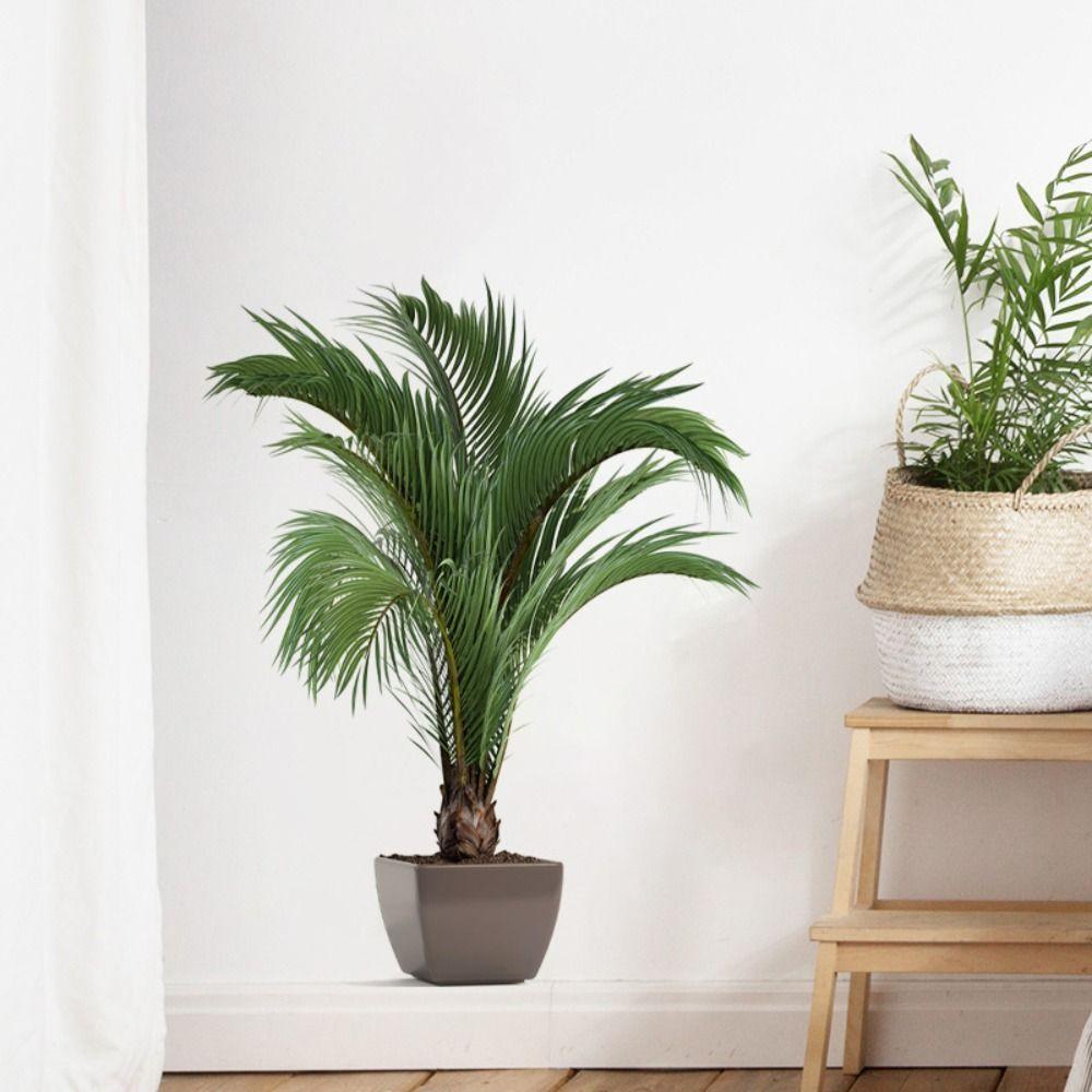 Pieced Design Green Plants Wall Stickers Removable Art Decorations Self-adhesive Wall Decor  Office