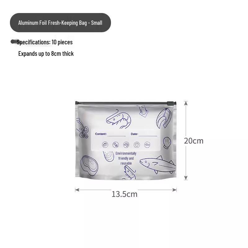 

Aluminum Foil Fresh-Keeping Ziplock Freezer Bags for Food Storage