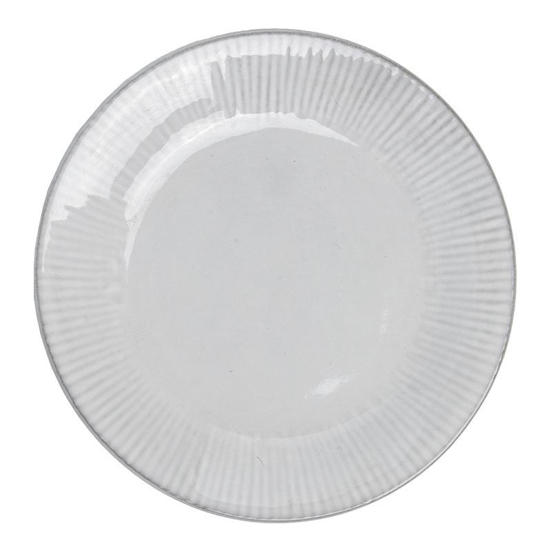Simple Wind Vertical Bone Plate Ceramic Plate Household Creative Plate Dipping Plate Snack Plate Restaurant Tableware Dish