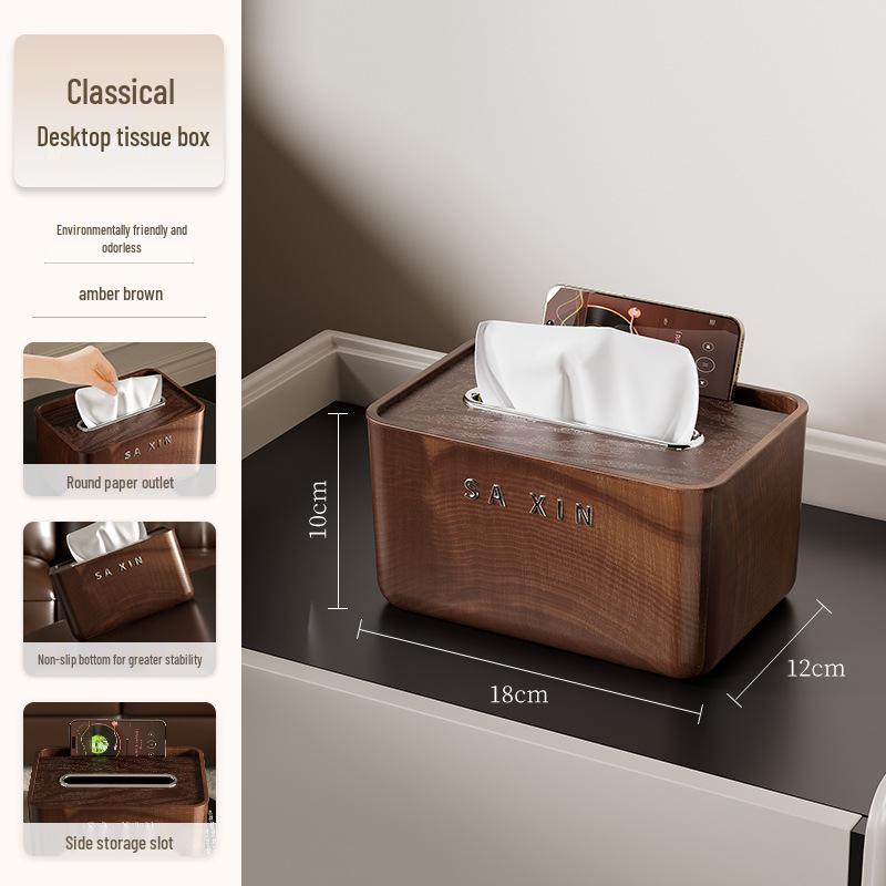 Multi-functional Tissue Box & Storage Organizer for Bedroom or Living Room