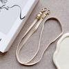 Luxury PU Leather Crossbody Necklace Phone Strap Long Lanyard String Belt for Mobile Phone Case Casing Case Bag Wallet Accessory