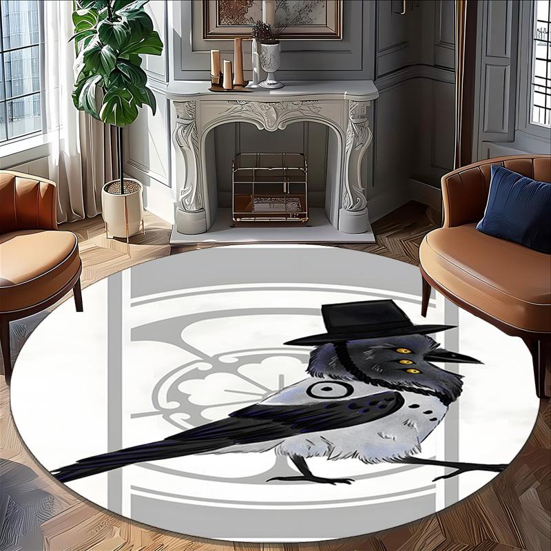 1pc KPop Demon Hunters31 Print Round Carpet Chair Round Carpet Suitable for Bedroom Living Room Home Decorative Carpet