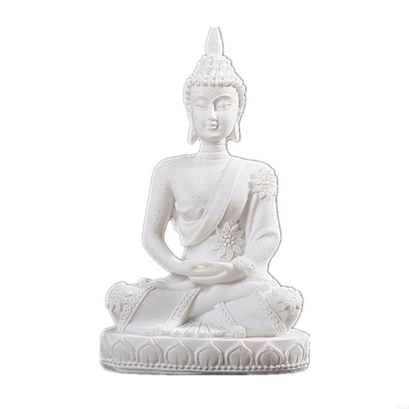 62KD Resin Buddhist Statue Figurine Buddhist Meditating Statue Sculpture for Indoor