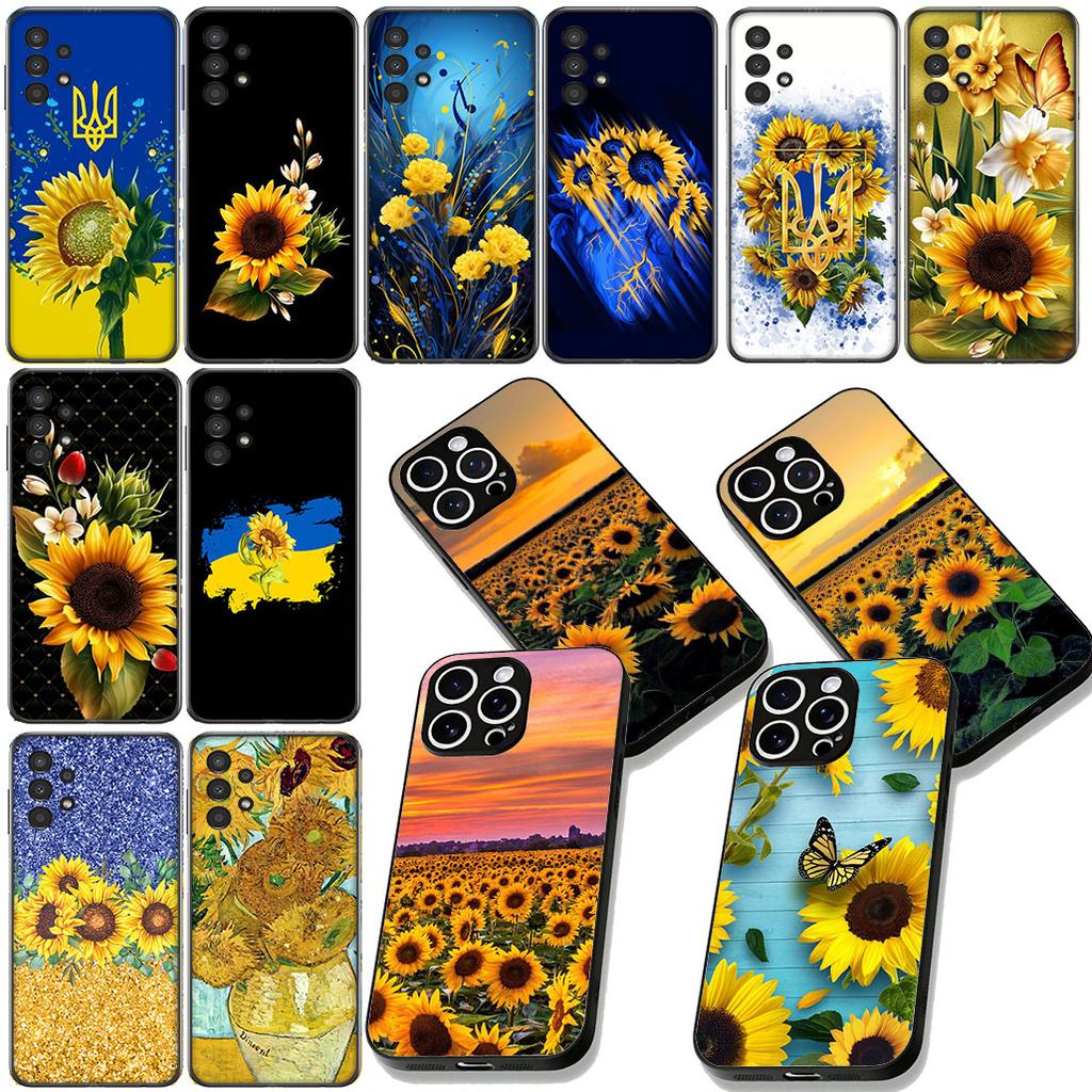 Yellow Sunflower Flower Phone Cover for OPPO A40 A60 A80 A38 A18 A17 A16 A78 A79 A54 A25 A57 4G 5G Casing Coque Case