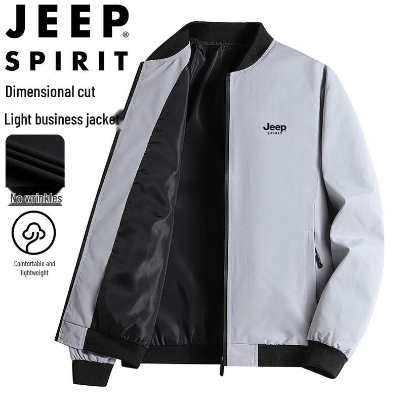 JEEP SPIRIT Men's Stand Collar Outdoor Windproof Casual Jacket