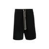 Moncler X Rick Owens Spolupráce Podzim/Zima 23 Volné Ležérní Šortky na Stahování Unisex Šortky Černé I209N8H00001M3675999