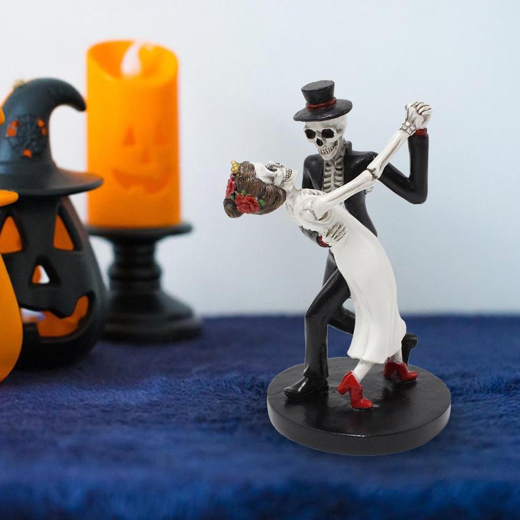 Resin Skull Lovers Halloween Desktop Decoration