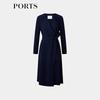 PORTS Women's Long Sleeve Belted Trench Coat