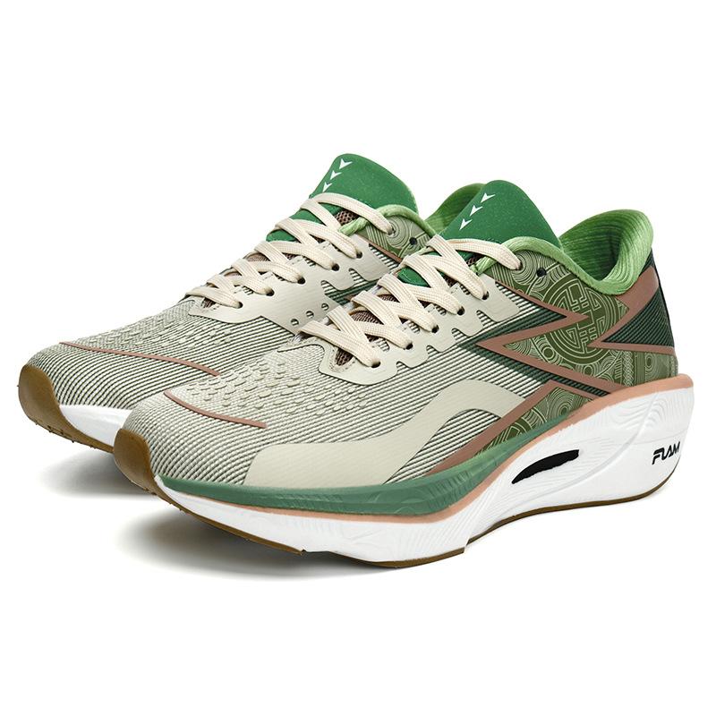 2025 New Student Sports Couple Popcorn + Carbon Board Running Shoes Mesh Large Size Lightweight Running Shoes