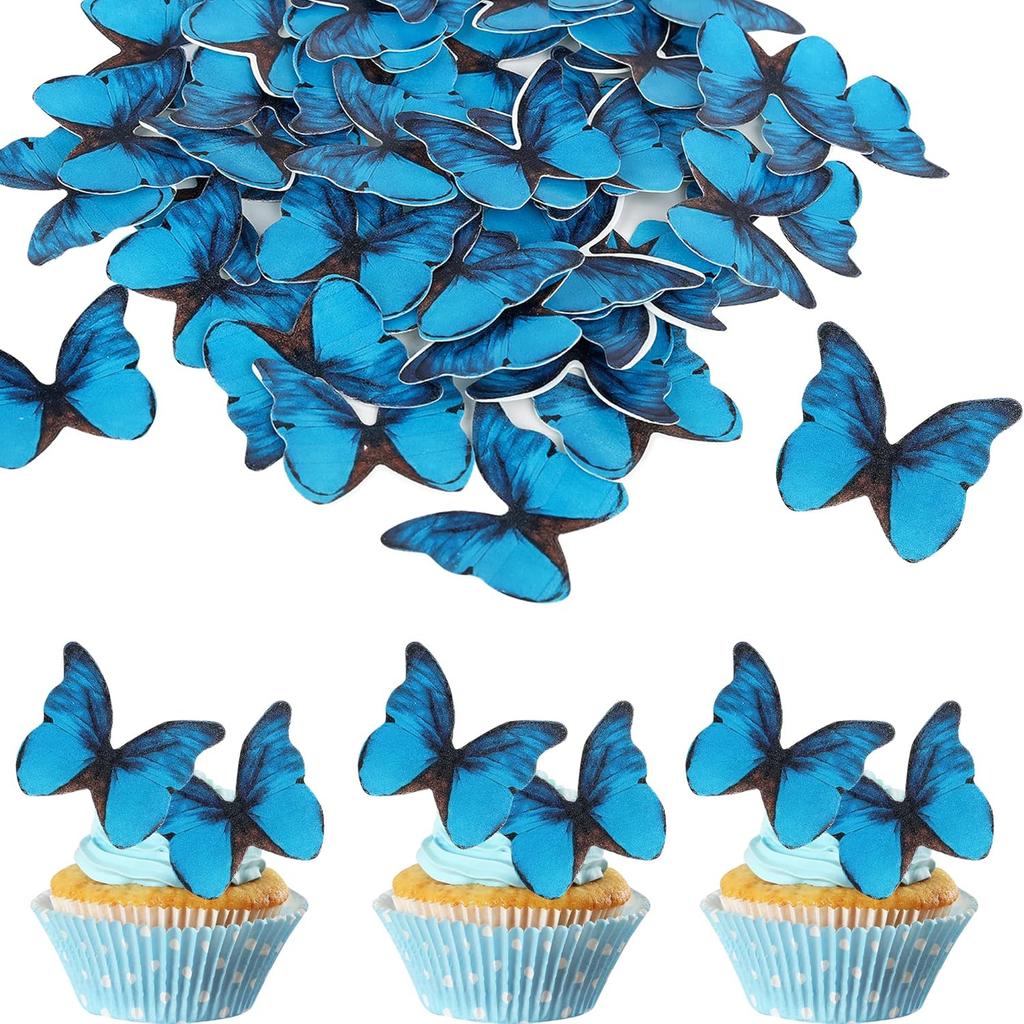 48pcs Paper Butterfly Birthday Decorations Multiple Colors Lightweight Butterfly Topper for Birthday Anniversary Wedding Party