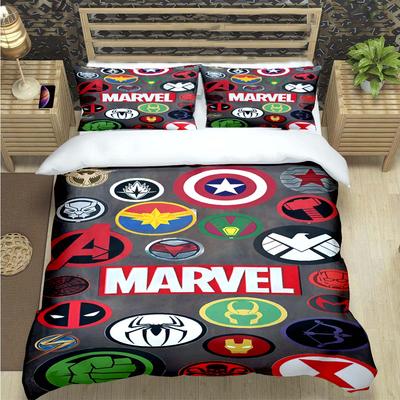 Conjunto de Cama Fashion Super-Herói A-Vingadores Estampado Capa de Edredom Colcha Cama Jovem Crianças Menina Meninos Luxo Presente de Aniversário
