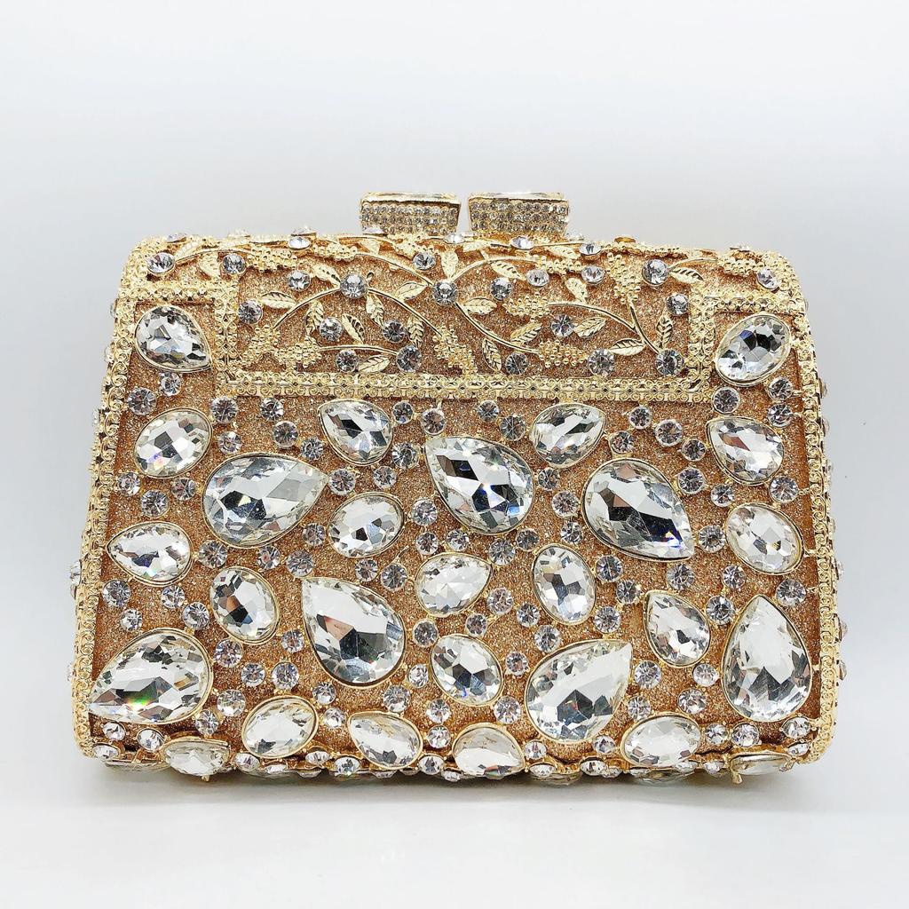 Diamond-encrusted dinner bag banquet diamond clutch bag shoulder messenger women's bag