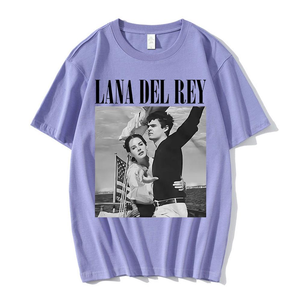 Rea 90-talssångerskan Lana Del Rey Ldr Segling Grafisk T-shirt Unisex Harajuku Herr Vintage Kortärmad T-shirt Oversized T-Shir