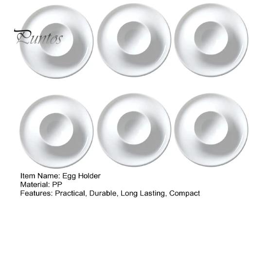 4/6-teiliges Set mit weißen Eierbechern, lebensmittelecht, BPA-frei, hohe Haltbarkeit, kompakte Größe, tragbares Set mit Haltern für gekochte Eier