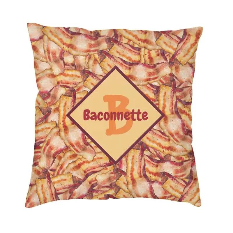 Bedroom Sofa Pillowcases Living Room  Home Decor Bacon Pattern Cushion Covers