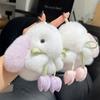 Pluizige Leuke Konijnenhanger Tulpen Pluche Konijn Sleutelhanger Kawaii Konijnenbont Sleutelhanger Sieraden Cadeaus