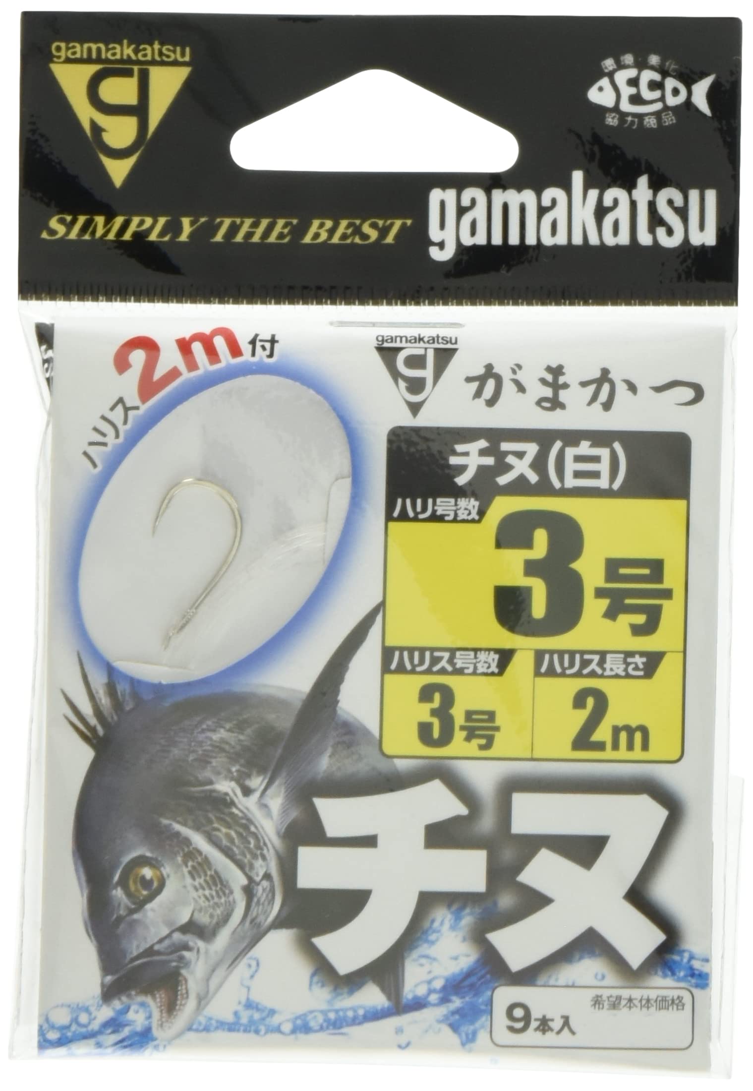 Gamakatsu Threaded Chinu (White) 2m No. 3-Harris 3. 11990-3-3-07 large