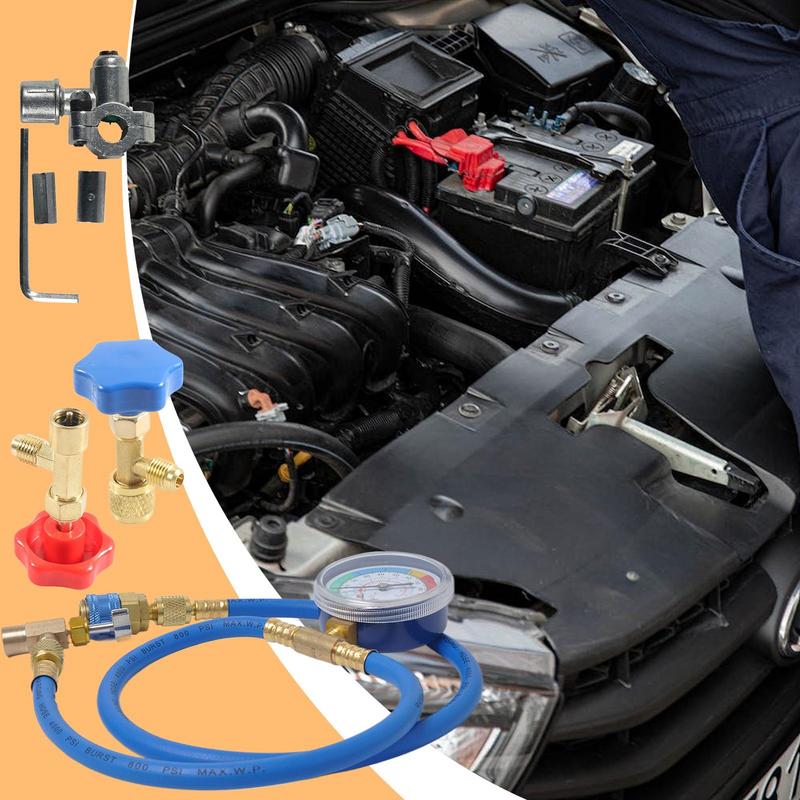 AC Gauges R134a Automotive Smart Refrigerant Gauges Automotive Replacement Accessories For Leak Detection Charging Cooling