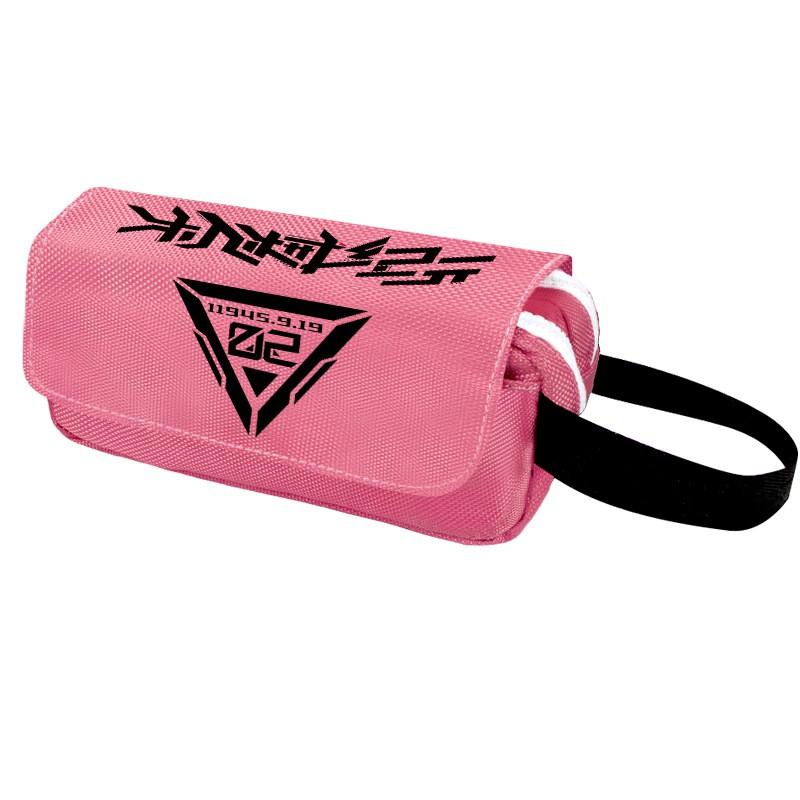 2B Anime Pencil Case Double Zipper Canvas Stationery Organizer Students School Supplies