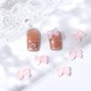 Color Crystal Nail Jewelry Bowknots Nail Rhinestones Bowknot Nail Drills Bow Nail Art Decoration