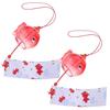 2 Red Glass Wind Chimes Japanese Goldfish Design Space-saving Easy Install Ideal Interior Decoration Bedrooms Living Rooms.