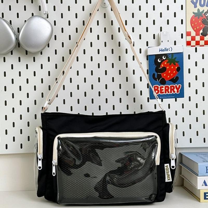 New Y2K Cute Ita Shoulder Bag Lolita Girl Transparent Comic Tote Bag Large Capacity Fashion Crossbody Bag Jk Diy Display Handbag