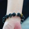 12Mm Large Particle High Quality Natural Tiger Eye Stone Obsidian Design Bracelet Bracelet