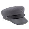 Autumn Winter Navy Hat Ship Anchor Belt Buckle Hat Brim Woolen Flat Hat Sailor Hat Women's Painted Hat Military Caps