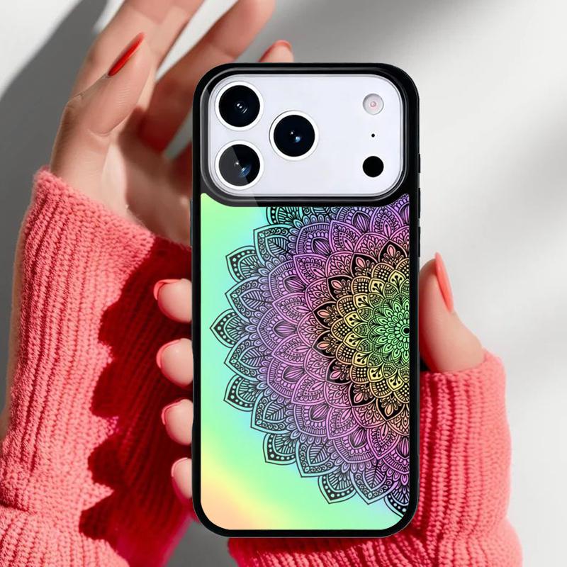 

Чехол для телефона с узором мандала для iPhone 17 16 15 14 13 Pro Max Задняя крышка для 12 11 Pro Coque iPhone 13