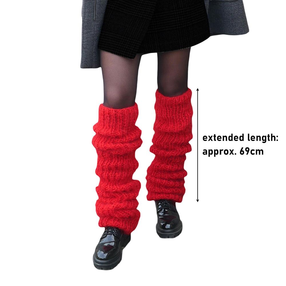 Șosete Lungi Tricotate Gothic Lolita Pufoase Accesorii Goth Acoperitori de Picior Mănuși de Modă Jambiere